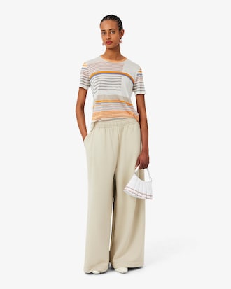 Runway Mini Lenglen Gestreepte Leren Tas