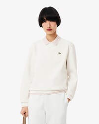 Relaxed Fit Piqu&eacute; Crewneck Sweatshirt