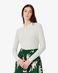 Regular Fit Geribbeld Gebreid Polohemd
