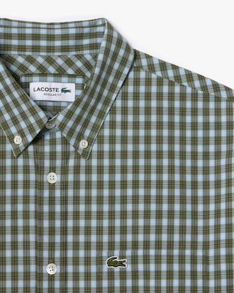 Regular Fit Plaid Popeline Hemd