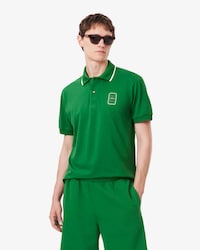 Classic Fit Piqu&eacute; Polohemd met Print