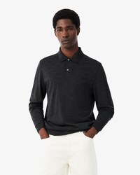 Regular Fit Langmouwig Wollen Polohemd