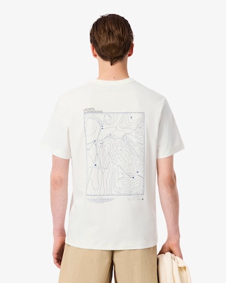 Jersey T-shirt met Multiprint