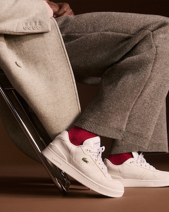 T-Clip Set Leren Herensneakers