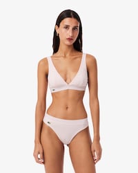 Geribbeld katoen Bralette Triangle
