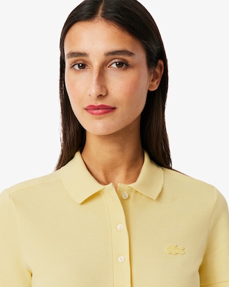 Lacoste-polo dames stretch van katoenpiqué
