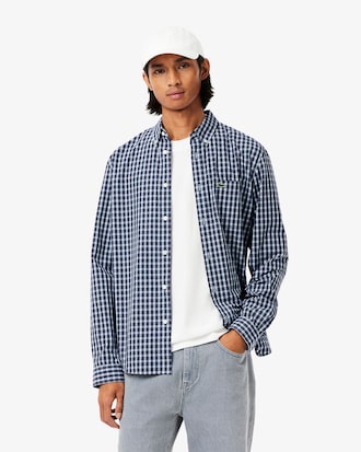 Regular Fit Plaid Popeline Hemd