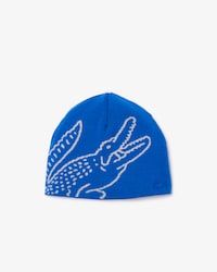 Wollen Jacquard Muts met Krokodil