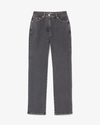Denim Jeans met Rechte Snit en Hoge Taille