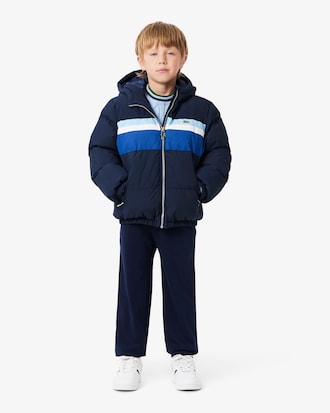 Colourblock Donsjack met Capuchon