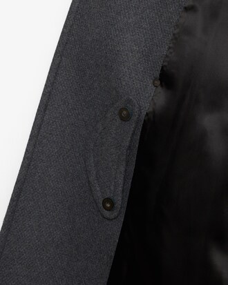 Runway Oversized Wollen Jas met Dubbele Rij Knopen