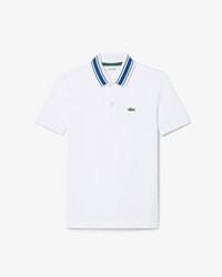 Petit Piqu&eacute; Polohemd met Gestreepte Kraag