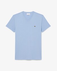 Lichtgewicht Katoenen Pima T-shirt met V-hals