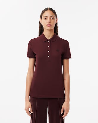 Lacoste-polo dames stretch van katoenpiqué