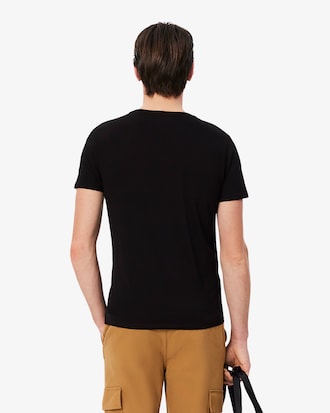 Lichtgewicht Katoenen Pima T-shirt met V-hals