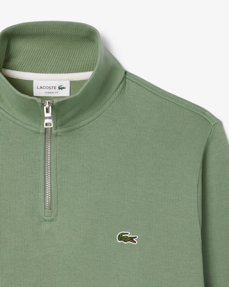 Interlock Sweatshirt met Rits en Hoge Hals