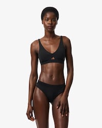 Microvezel Bralette met Geperforeerde Band