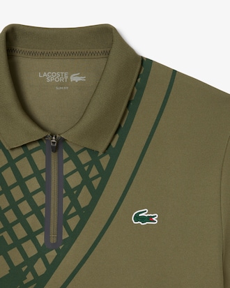 Ultra-Dry Slim Fit Tennispolo met Print