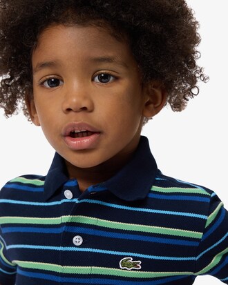 Petit Piqu&eacute; Polo met Contraststrepen