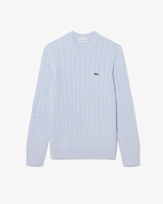 Sweater, Gebreid katoen met kabelpatroon