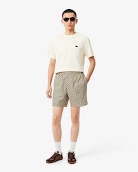 Relaxed Fit Short van Gemengd Katoen met Afdruk