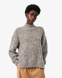 Sweater met Hoge Hals, Gebreid van Gemerceriseerde Wol