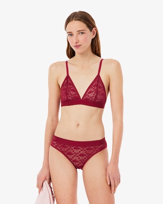 Kanten Driehoeksbralette met Logo