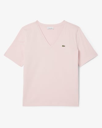 Relaxed Fit Zacht Katoenen T-shirt met V-hals