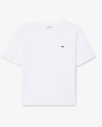 Relaxed Fit Zacht Katoenen T-shirt met V-hals