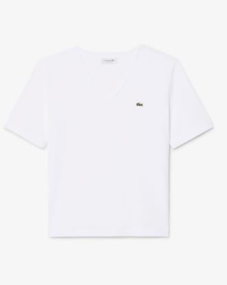 Relaxed Fit Zacht Katoenen T-shirt met V-hals