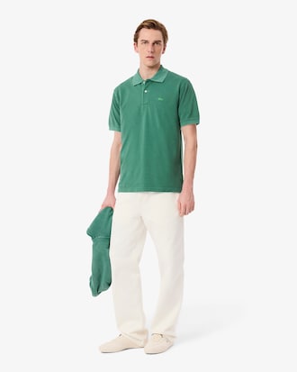 Classic Fit L.12.12 Polohemd met Gewassen Effect
