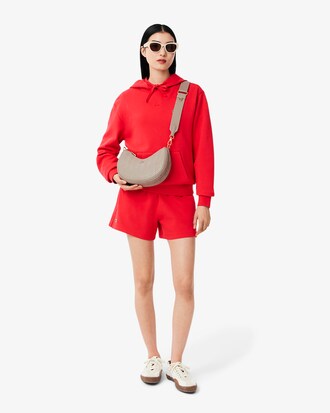 Maheki Ge&euml;mboste Leren Half Moon Handtas