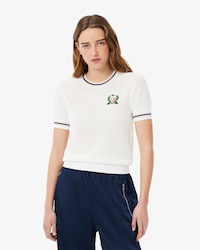 Frans Vervaardigde Sweater met Geborduurd Schild
