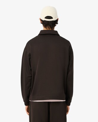 Loose Fit Fleece Polosweatshirt