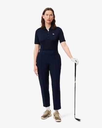 Slim Fit Stretch Golfpolohemd met UV-bescherming