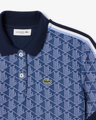 Slim Fit Monogram Jacquard Polohemd