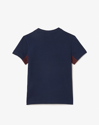 Katoenen T-shirt met Contrasterende Streep