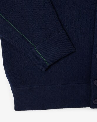 Relaxed Fit Gekaard Wollen Cardigan