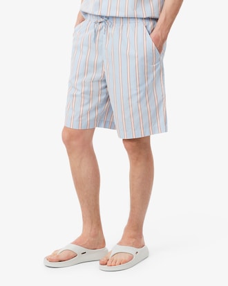 Gestreepte Katoenen Popeline Short