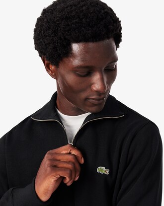 Interlock Sweatshirt met Rits en Hoge Hals