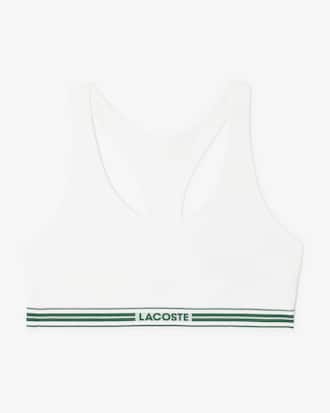 Stretch Katoenen Bralette met Contrasterende Band