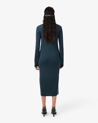 Runway Maxi Jurk van Merinowolmix met Polokraag