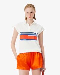 Runway Regular Fit Petit Piqu&eacute; Gestreept Polohemd