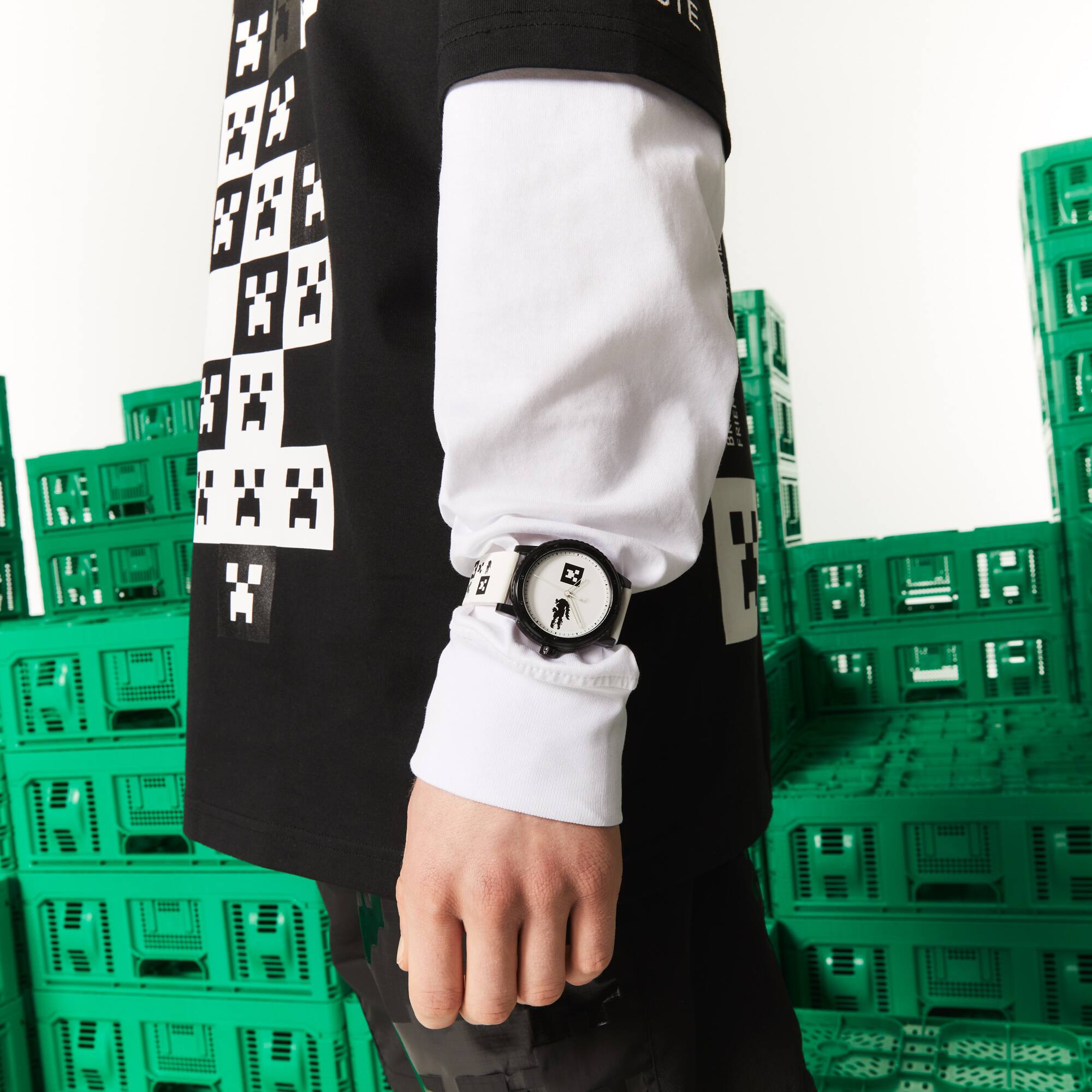 Lacoste x Minecraft siliconen horloge voor heren | LACOSTE