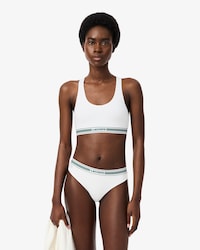 Stretch Katoenen Bralette met Contrasterende Band