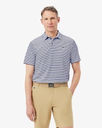 Regular Fit Ultra Dry Gestreept Golf Polohemd