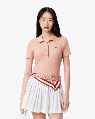 Slim Fit L.12.D Geribbeld Katoenen Polohemd