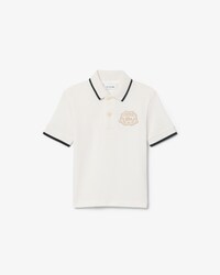 Petit Piqu&eacute; Polohemd met Badge Accenten