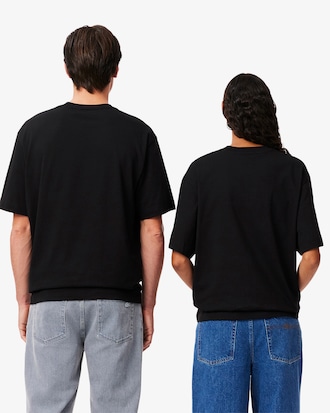 Loose Fit Zwaar Katoenen T-shirt met Badge
