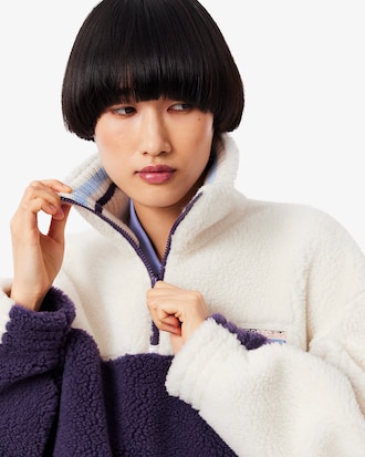 Oversized Fleece Sweatshirt met Hoge Hals